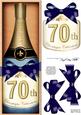 Large Dl 70th Champers in a Box Quick Card 3D Decoupage