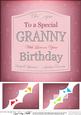 8 x 8 Birthday Granny Champers Label Scalloped Corner Topper