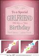 8 x 8 Birthday Girlfriend Champers Label Scalloped Topper