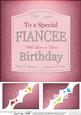 8 x 8 Birthday Fiancee Champers Label Scalloped Topper