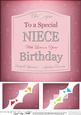 8 x 8 Birthday Niece Champers Label Scalloped Topper