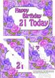 5x7 Time for Roses Birthday 21 Today Corner Stacker