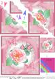 Rose and Lace Scallop Corner Side Stacker Topper