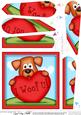 Rusty Dog's Love Heart Fan Pyramage Topper