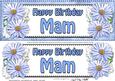Large Dl Birthday Mam Daisies Floral 3D Decoupage