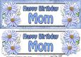 Large Dl Birthday Mom Daisies Floral 3D Decoupage