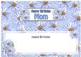 Birthday Mom Daisies Floral Large Dl Matching Insert