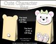 3D Little Teddy Cute Character Gift Bag Mini Kit