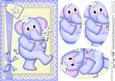 A5 Lola Elephant's Flowers Oval Pyramage Topper