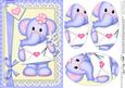 A5 Lola Elephant's Letter Oval Pyramage Topper