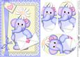 A5 Lola Elephant's Love Letter Oval Pyramage Topper