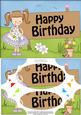 A5 Girlz Liz Birthday Scallop Corners and Pyramage