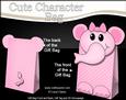 3D Lola Elephant Cute Character Gift Bag Mini Kit