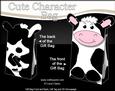 3D Milly Moo Cow Cute Character Gift Bag Mini Kit