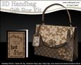 3D Coffee & Cream Floral Handbag Treat or Favour Box Kit