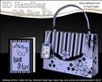 3D Flowers & Stripes Handbag Treat or Favour Box Kit