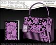 3D Flowers & Stripes Handbag Treat or Favour Box Kit