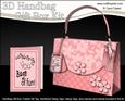 3D Elegant Floral Handbag Treat or Favour Box Kit