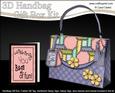 3D Pretty Patchwork Handbag Treat or Favour Box Kit