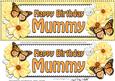 Large Dl Birthday Mummy Floral Butterflies 3D Decoupage