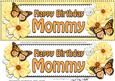 Large Dl Birthday Mommy Floral Butterflies 3D Decoupage