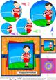Bazil Plays Football Circle Pyramage Topper