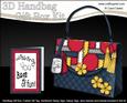 3D Elegant Patchwork Handbag Treat or Favour Box Kit