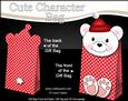 3D Little Teddy Cute Xmas Character Gift Bag Mini Kit