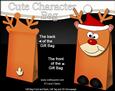3D Rudolph Cute Xmas Character Gift Bag Mini Kit