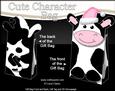 3D Milly Moo Cow Cute Xmas Character Gift Bag Mini Kit