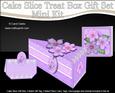 3D Pretty Violets Cake Slice Treat Box Gift Set Mini Kit