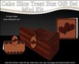 3D Chocolate Fudge Cake Slice Treat Box Gift Set Mini Kit
