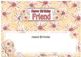 Birthday Friend Daisies Floral Large Dl Matching Insert