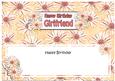 Birthday Girlfriend Daisies Floral Large Dl Matching Insert