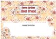 Birthday Best Friend Daisies Floral Large Dl Matching Insert