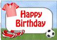 A4 Birthday Football Card Topper