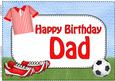 A4 Birthday Dad Football Card Topper