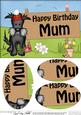 A5 Scottie Dog Birthday Mum Oval Pyramage Topper