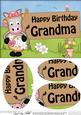 A5 Gigi Horse Birthday Grandma Oval Pyramage Topper
