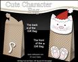3D Little Cat Cute Xmas Character Gift Bag Mini Kit