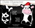 3D Milly Moo Cow Cute Xmas Character Gift Bag Mini Kit