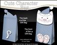 3D Little Cat Cute Xmas Character Gift Bag Mini Kit