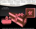 3D Chocolate Floral Cake Slice Treat Box Gift Set Mini Kit