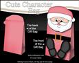 3D Santa Claus Cute Xmas Character Gift Bag Mini Kit