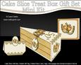 3D Golden Wedding Cake Slice Treat Box Gift Set Mini Kit