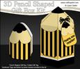 3D Pencil Shaped Treat or Favour Box Mini Kit