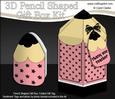 3D Pencil Shaped Treat or Favour Box Mini Kit