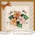 8 x 8 Pretty Viola on Lace Kit with 3D Decoupage