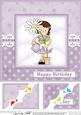 8 x 8 Girlz Suzi's Flower Birthday Scalloped Corner Topper