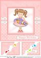 8 x 8 Girlz Liz's Flowers Birthday Scalloped Corner Topper